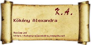 Kökény Alexandra névjegykártya
