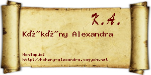 Kökény Alexandra névjegykártya